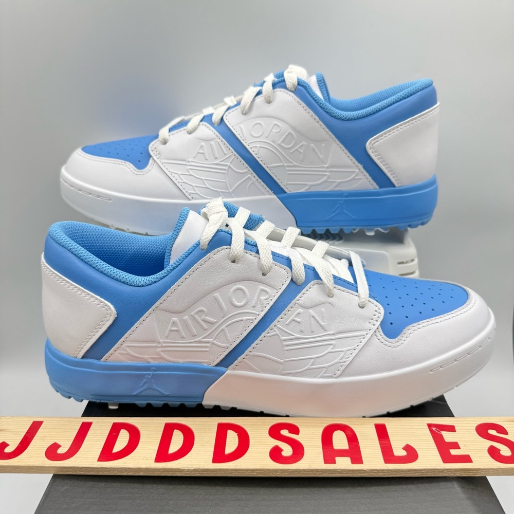 Nike Air Jordan NU Retro 1 Low G Golf UNC White-Univ Blue FZ4153-101 Men’s Sizes